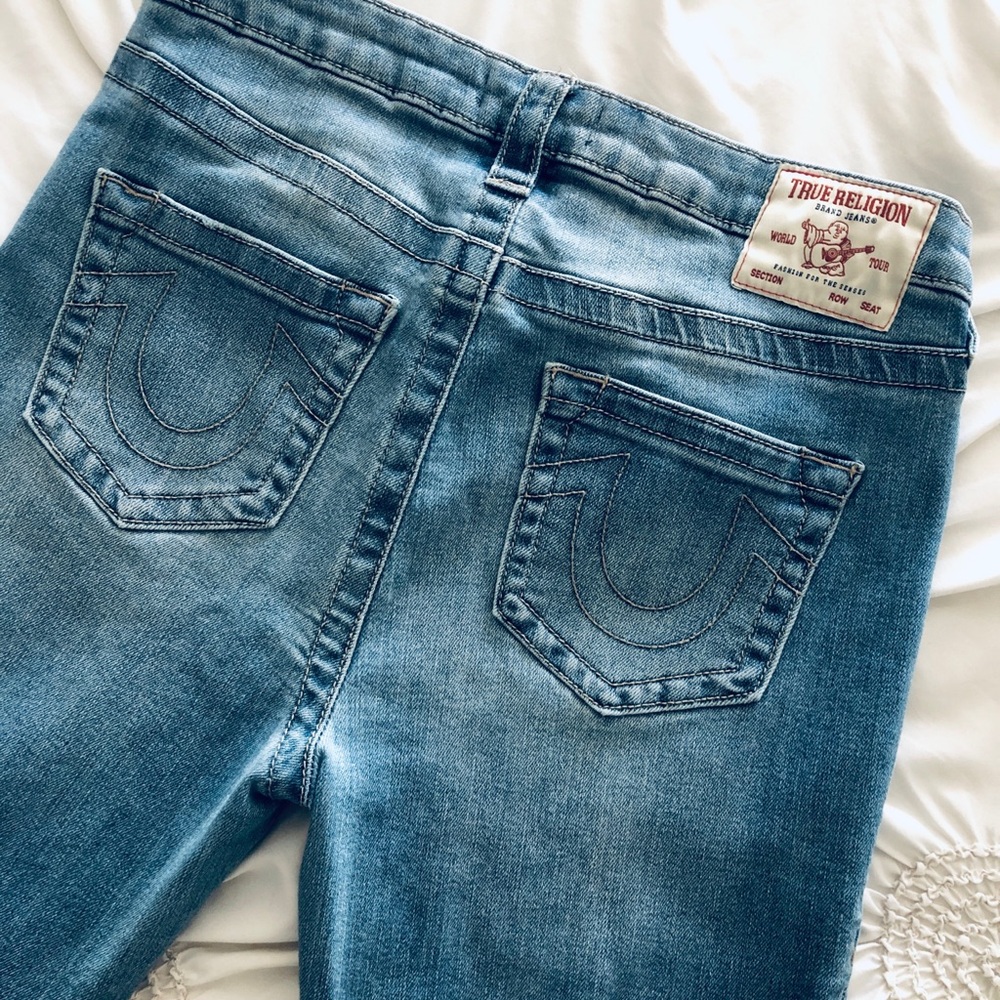 True Religion Skinny Jeans in Medium Blue Wash - Picture 3 of 4